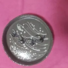 常滑焼 燕の絵柄 陶芸 装飾用丸皿 額皿 飾り皿