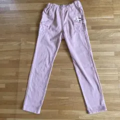 MIKI HOUSEミキハウスウサギ刺繍付きピンクロングパンツ