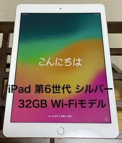 Apple iPad 第6世代 シルバー 本体 32GB Wi-Fiモデル