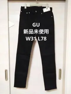 GU 新品 スキニーフィットジーンズ ブラック メンズ W31 L78のサムネイル