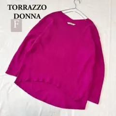 TORRAZZO DONNA Ｖネックニットプルオーバー　ピンク
