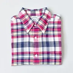 Brooks Brothers コットン マドラスチェック 半袖シャツ Sのサムネイル