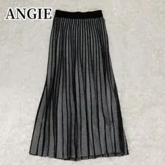 アンジー　ロングプリーツスカート　グレー　大人　シンプル　上品のサムネイル