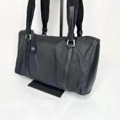 PRADA プラダ レザーナイロン ミニトート ハンドバッグ ブラック 黒 刻印