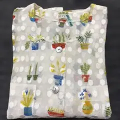 ROSE 植物柄 シャツ 半袖のサムネイル