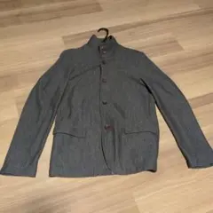 グレー スタンドカラー ジャケット
