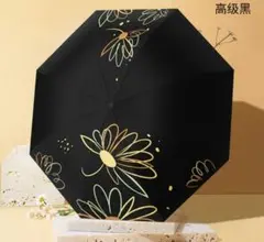 晴雨兼用！ 折りたたみ傘 花柄 傘 レディース 日焼け対策 ブラック