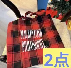2点　マッキントッシュフィロソフィー　チェック柄BIGトート　LEE付録⭐︎