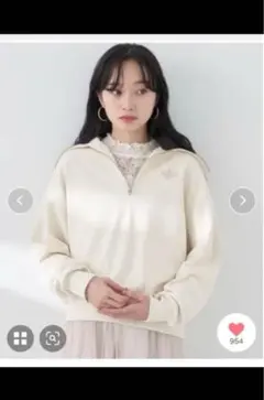 アースミュージック＆エコロジー　ハーフZIPプルオーバー