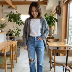 Levi's リーバイス 501 ダメージ ストレートデニムパンツ W28