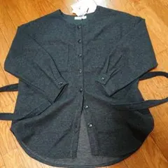 定価5900円niko and ... ノーカラージャケット M チャコール