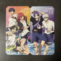 ブルーロック　文房具カフェ　特典　チケットカード潔　千切　蜂楽　凪　御影　セット