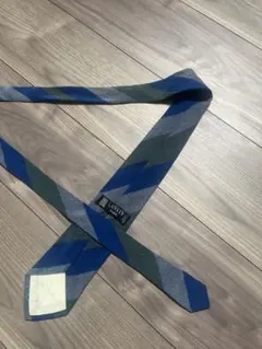 美品　ランバン　ネクタイ　ネイビー　ストライプ　ペイズリー　スリム　イタリア製