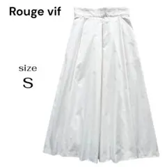 美品 Rouge vif フロントジップ タック スカート ホワイト 34 XSのサムネイル