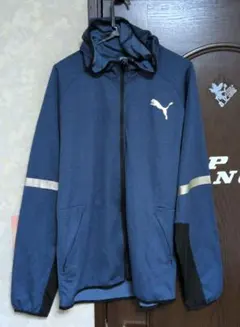 PUMA フーデッドジャケット ブルー XLサイズ