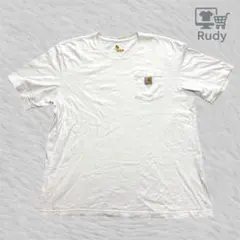 Carhartt ポケットTシャツ L 白 ワンポイント