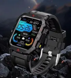 【新品未使用】大画面スマートウォッチ LAXASFIT Q11 BK