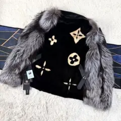 新品未使用　SAGA FURS ミンク&シルバーフォックス　ベスト　ジレ　レザーのサムネイル
