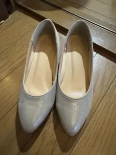 シルバーラメ パンプス