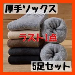 厚手ソックス 靴下 レディース 裏起毛 防寒 5足セット 無地 暖かい シンプル