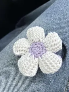 編み物 かぎ編み ヘアゴム 花 夏