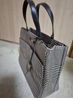 LAUREN ハウンドトゥース トートバッグ