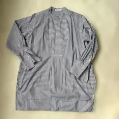 トゥモローランドMACPHEEブルーストライプ 長袖シャツ