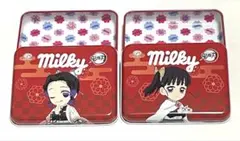 鬼滅の刃　ミルキー缶(空き缶)　胡蝶しのぶ&栗花落カナヲ 2缶セット