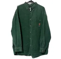 古着 The Disney STORE ティガー 刺繍 コーデュロイシャツ XL