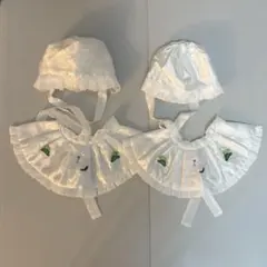 【新品未使用】お宮参り 帽子 スタイ 男女兼用 双子