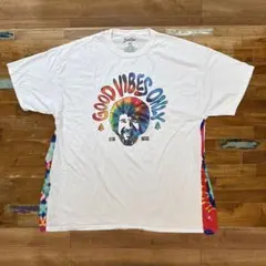 公式【ボブ・ロス】リメイク タイダイ ドッキングTシャツ 2XL 古着 アート
