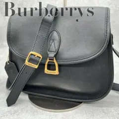 【良品】バーバリーズ ショルダーバッグ ノバチェック ゴールド金具 チャーム 黒のサムネイル