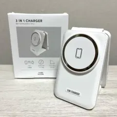 スリーコインズ 3in1ワイヤレスチャージャー ホワイト
