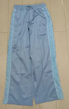 JEANASIS シャイニーラインサイドラインイージーパンツ　グレー、ブルー