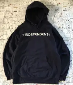 90s INDEPENDENT パーカー　アイアンクロス　ブラック f5f63c79be5fab43cd823d390b6282