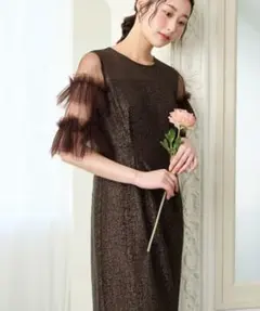 新品タグ付き ebure エブール リバーレース ロングスカート 白 38