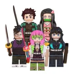 鬼滅の刃 5体セット レゴ互換品 ブロック ミニフィグ ミニフィギュア