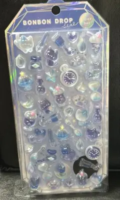 [正規品]よるねこ　シャーベット　ボンボンドロップシール