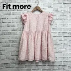 フィットモア　Fit more シフォンペプラムトップス　ピンク