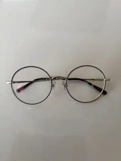 ラウンドメガネ シルバー メタルフレーム