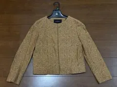 UNITED ARROWS 花柄 レースジャケット ブラウン マスタード系のサムネイル