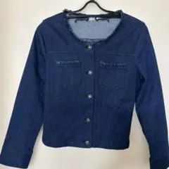 デニムジャケット フリンジ付き