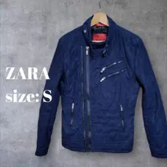 ​【美品】ZARA ザラ キルティング スエード調 ライダースジャケット