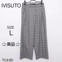 IVISUTO　ジオン商事パンツ カジュアルパンツ チェック柄 ワイドシルエット