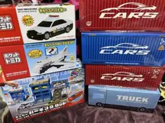 トミカ系プライズ3点、ミニカーBOX（ミニカー入り） 4点セット