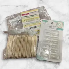 ネイル用品まとめ売り/カラーチャート・ネイルチップ・ウッドスティック【新品】