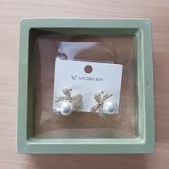 VICBIKER パールリボンピアス