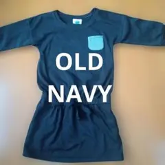 OLD NAVY 黒コットン 長袖ワンピース 110cm