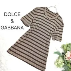 DOLCE&GABBANA ニット ボーダー 半袖 Tシャツ 丸首 トップスのサムネイル