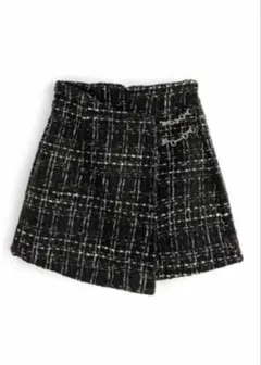 GRL ツイードビットチェーンラップ風ショートパンツ